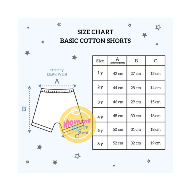 Little Palmerhaus Basic Cotton Shorts 0-3 Tahun Celana Anak Celana Pendek