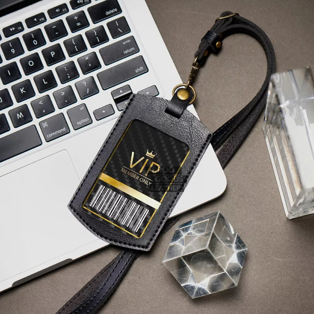 Id Card Card Holder Bawon Kalung Holder Name Tag Kulit Souvenir