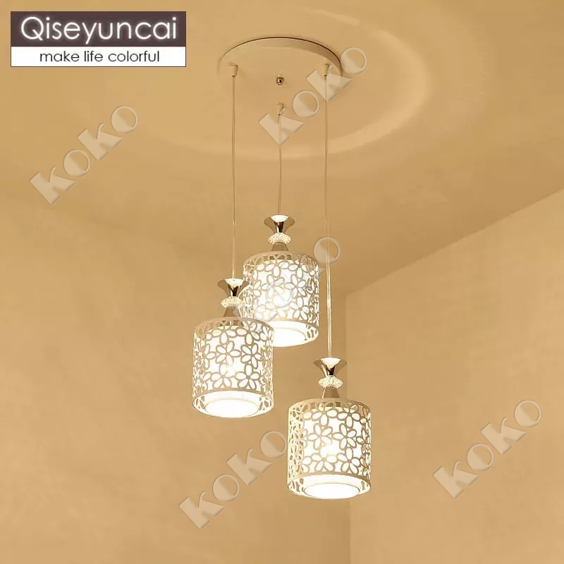 【Penjual Lokal】Lampu Hias LED Gantung Mewah Motif Bunga / Lampu Hias Gantung Langit langit kristal kotak lampu langit langit bundar kristal modern