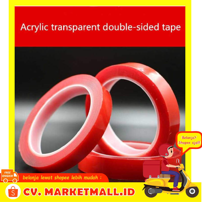 Lem Perekat Otomotif Exterior Interior Double Tape Tahan Air dan Cuaca Acrylic Adhesive Transparent Sticker - 7RHZ2TRE