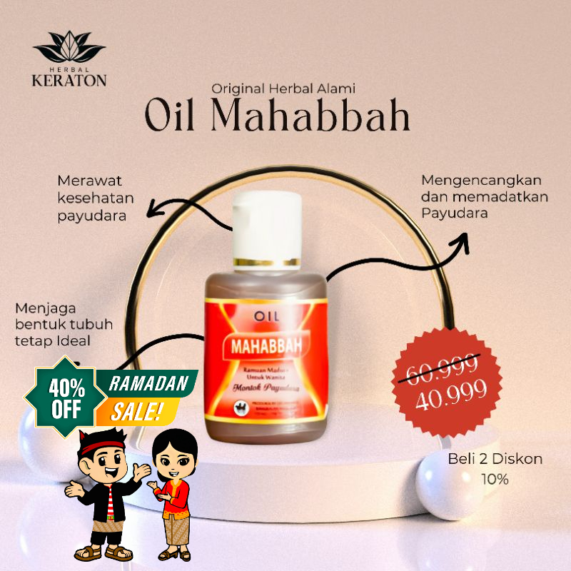 CREAM MONTOK PAYUDARA - Oil Mahabbah - Obat Pembesar Payudara [HERBAL KERATON]