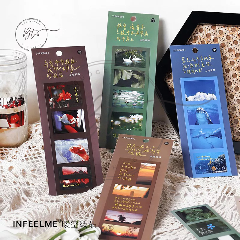 

[B054] 5 Lembar Paper Tape Sticker Kerta Pemandangan Iconic Scenery BUJO Scrapbook Diary Studygram