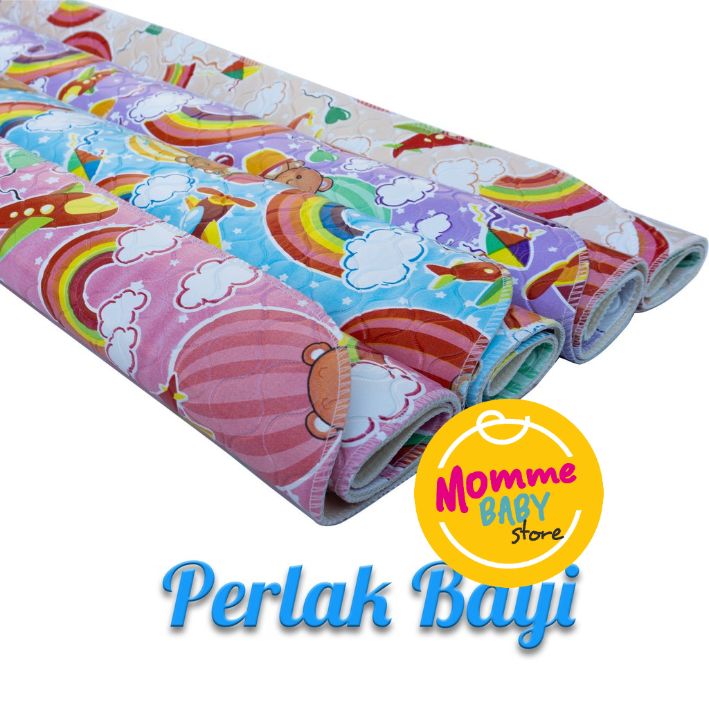 Perlak Bayi alas Ompol Bayi Karet Waterproof Besar  Newborn Perlengkapan Bayi RANDOM MOTIF COWOK CEWEK  70x70cm