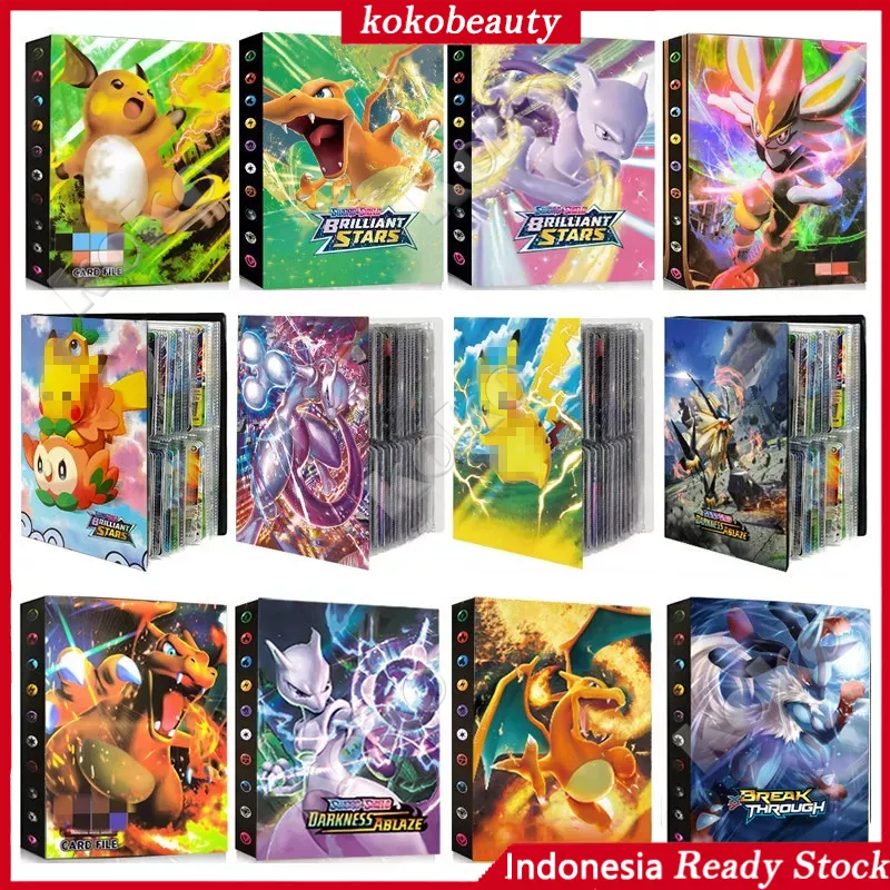 【Penjual Lokal】Pokemon 240pcs card games/But Mengbao Collection Game Card lot Koleksi Kartu Game Brilliant Stars of Pok Mon GX EX Team Untuk Hadiah Anak