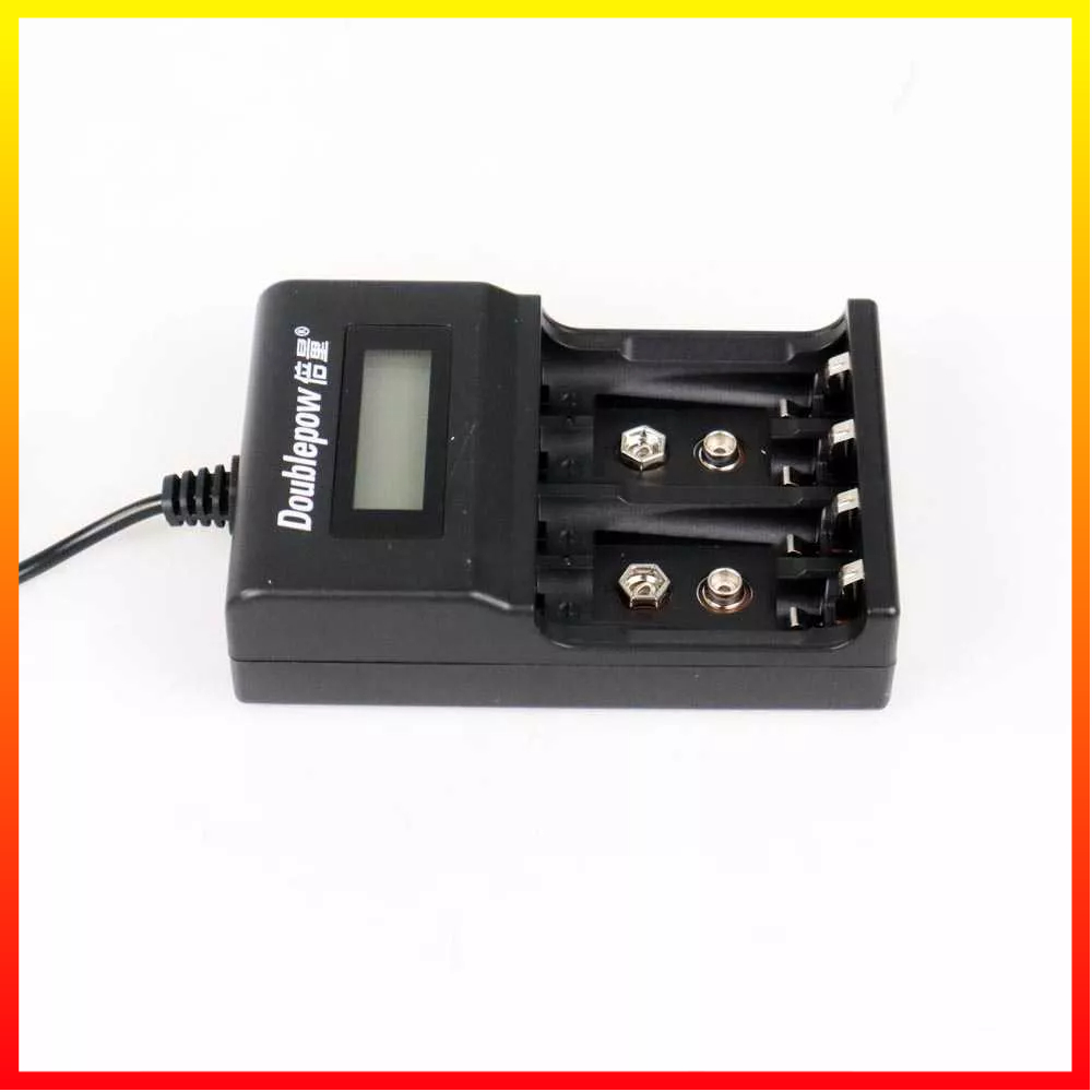 Charger Baterai Layar LCD 1.2V &amp; 9V AA dan AAA NI-MH NI-CD Lithium DOUBLEPOW - S3AD0HBK