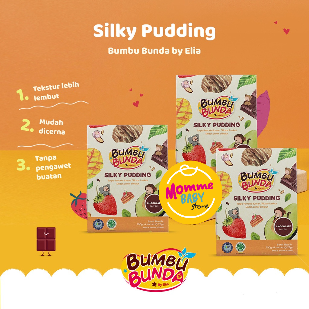 Bumbu Bunda by Elia Silky Pudding Non Pemanis Buatan Non Pengawet Tektur Lembut Mudah Lumer di Mulut Bubuk Puding Bumbu Bunda