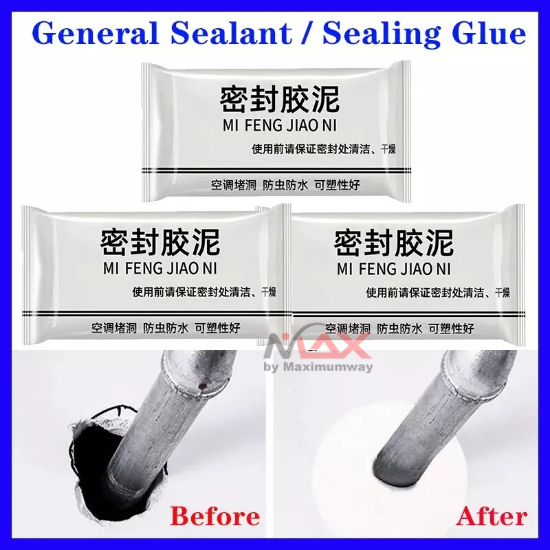 Sealing Penutup lubang Tembok tutup lubang tikus atau serangga tahan air dinding retak cepat kering mudah aplikasinya lem tembok semen tembok dinding retak Wall Hole Sealant Sewer Pipe Waterproof Sealing Solid Glue Hole Repair Rubber Seal Mud Household