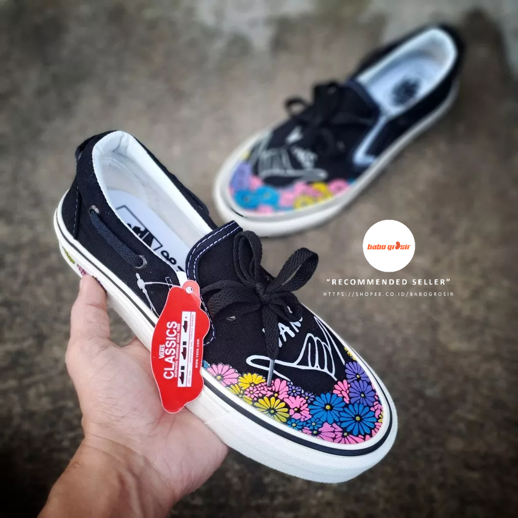 PROMO Sepatu Slip-On Wanita | Vans Slip On Krisgoto Japan Style Premium Import Quality, Harga Termurah, Kualitas Terbaik dan Terjamin