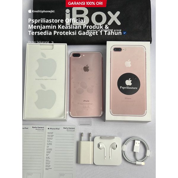 IP 7 Plus 32GB 128GB iBox Indonesia Fullset Original