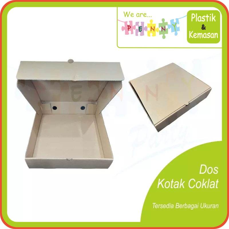 

Dos Coklat Pak 10pcs Dus Roti Kering / Hampers / Kado / Baju / Makanan Kardus Kemasan Kotak