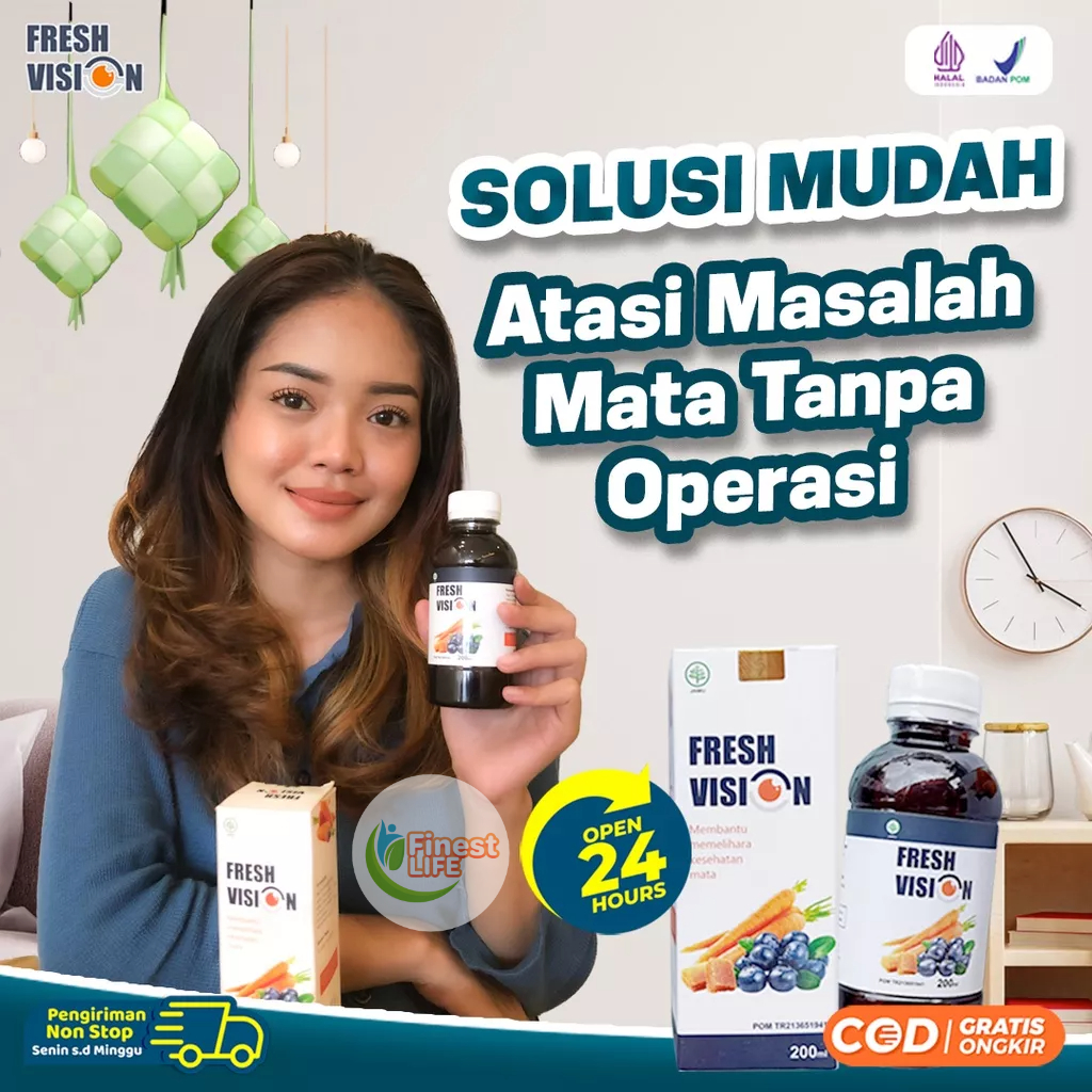 Madu Fresh Vision || Multivitamin Mata Ampuh Atasi Masalah Minus Katarak Silinder Cegah Mata Kering Merah Kurangi Peradangan Pencegah Rabun Tajamkan Penglihatan Nutrisi Lihat Tajam Bebas Kacamata Pres Fres fision Insto Tetes Mata Rohto Obat Plus