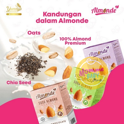 BEST SELLER Almom Booster Milk Powder Yummy Pelancar ASI Booster Sari Almond Susu Lemom Tea Granule