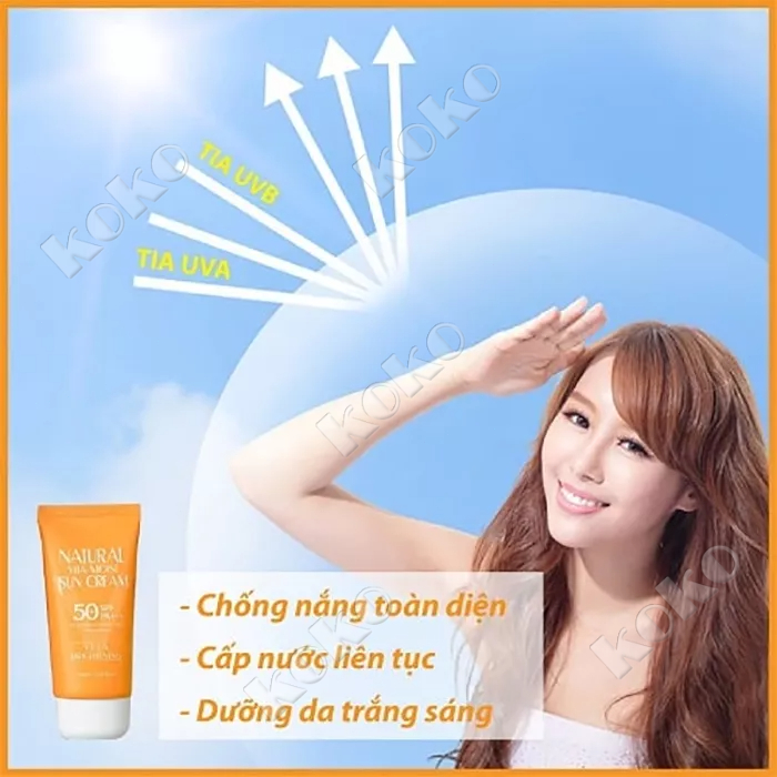 【Penjual Lokal】SUNSCREEN 3W CLINIC 3w Clinic Natural Vita-Moist Uv Sunblock Cream Face Sunscreen 70ml Spf50 + Pa +++