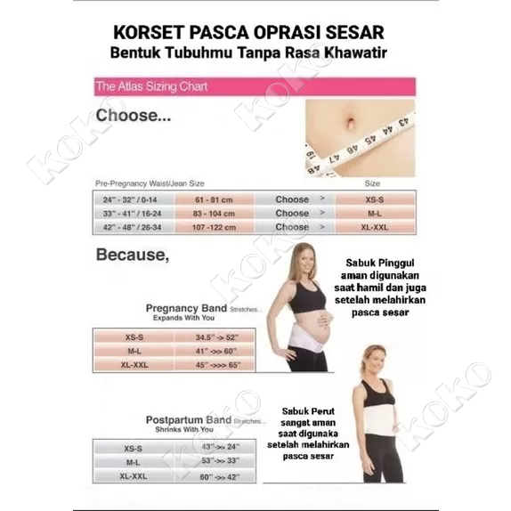 【Penjual Lokal】Scelta - Corset Perut Habis Melahirkan Postpartum Korset Peramping Perut Sce Setelan tiga -piece