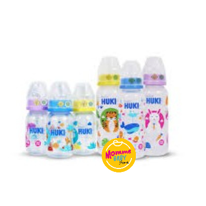 Huki Baby Botol Susu 60ml 120ml 240ml Dot Nipple Silicone Gepeng