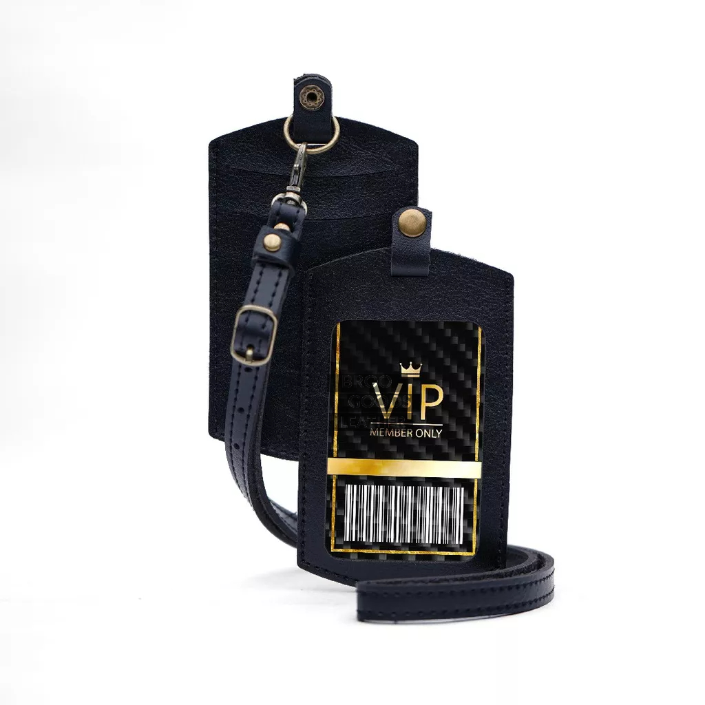 Id Card Card Holder Bawon Kalung Holder Name Tag Kulit Souvenir