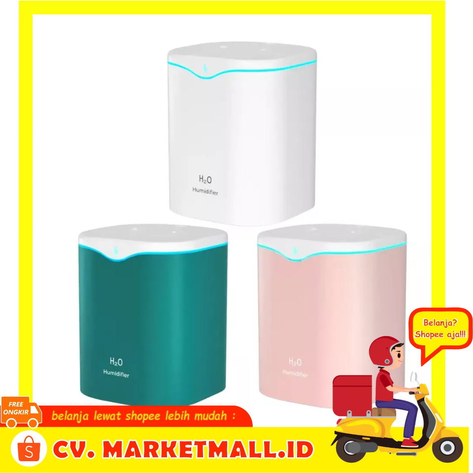 Humidifier Portable USB Kapas Filter Pembuat Uap Aromatherapy Oil Diffuser Pelembab Kamar Tidur Kabut Dingin H2o Kapasitas Besar 2L PDQ - 7RHXYPWH