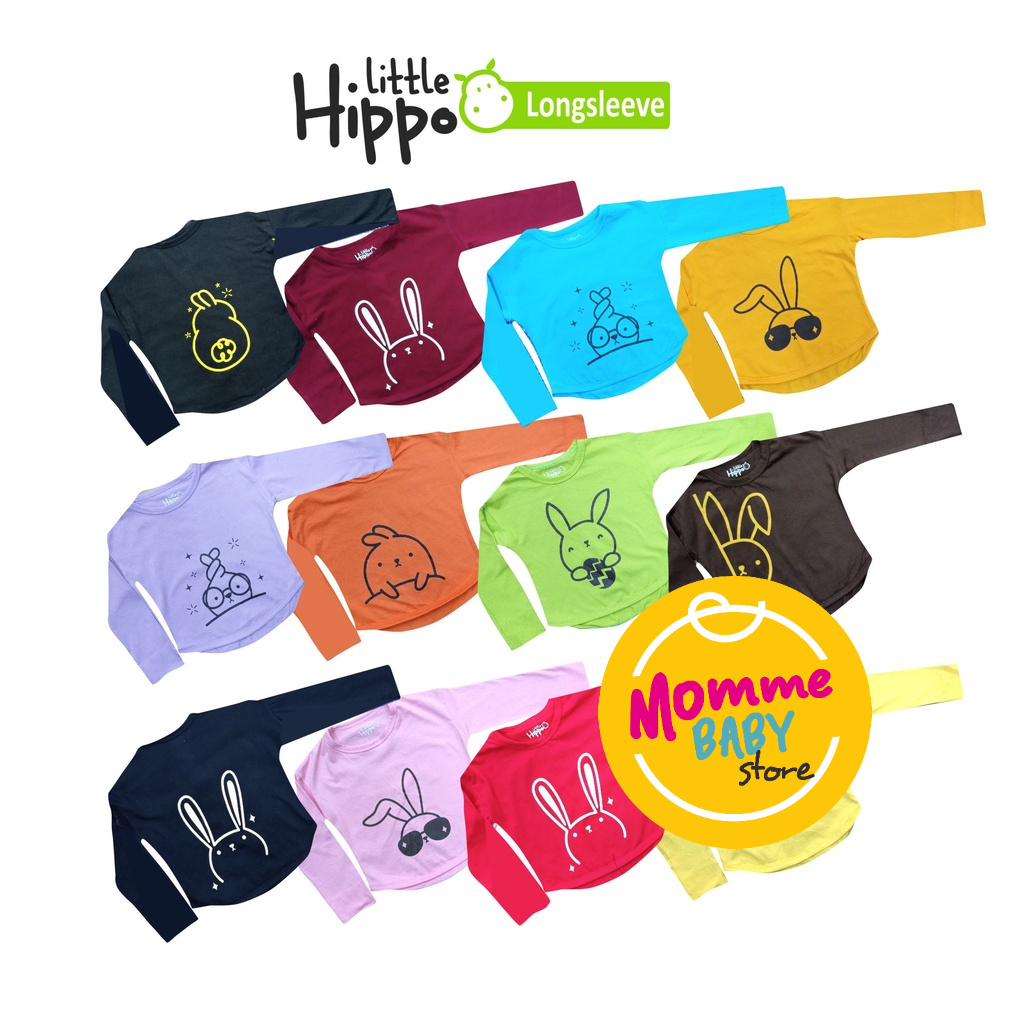 Baju Anak Long Sleeve Lengan Panjang Little Hippo / Kaos anak long sleeve Littlehippo