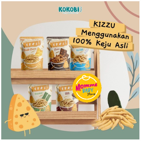 Kokobi Kizzu Cheese Stick 60gr / telur gabus kata oma / omo puff stick keju snack anak Snack MPASI / Snack Bayi / Snack Anak / Cemilan Bayi / Cemilan Anak BBQ CHOCO Snack