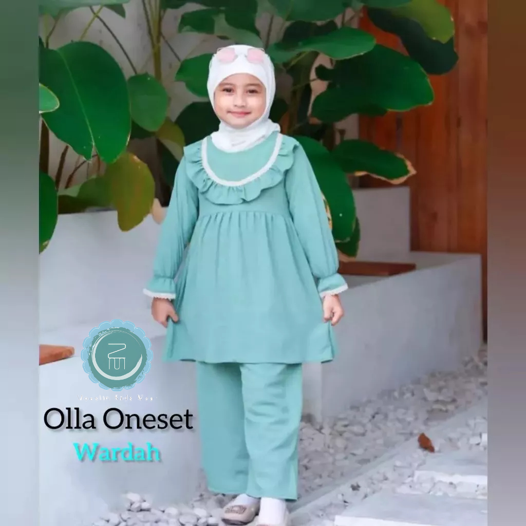 Zaheen Moeslim Kids ~ Baju Oneset Anak Perempuan Murah Umur 8 - 12 Tahun | Olla oneset Kids | Dress 
