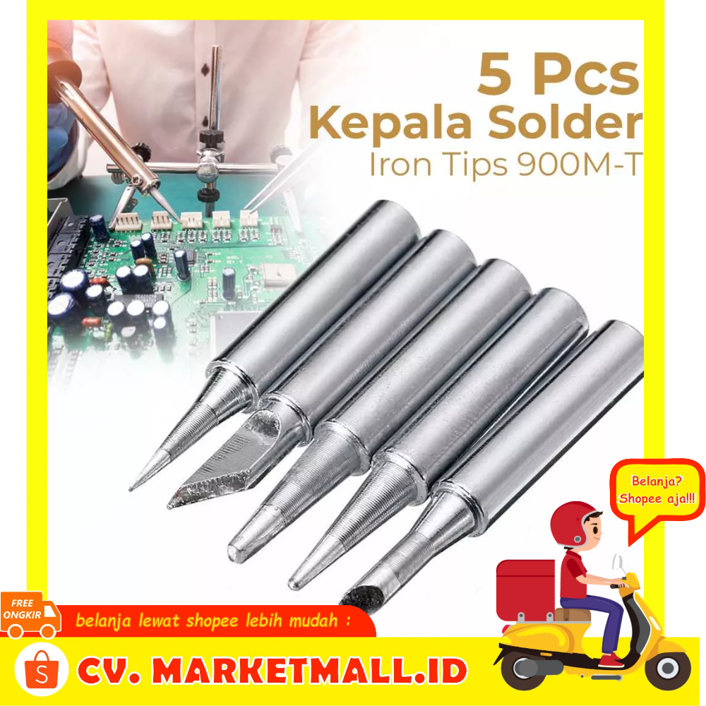 5 PCS Ujung Besi Kepala Solder Tembaga Seri Tips 900M-T Mayitr BI5044 - 7ROT2HSV