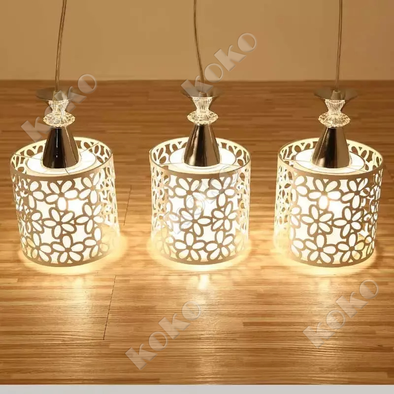 【Penjual Lokal】Lampu Hias LED Gantung Mewah Motif Bunga / Lampu Hias Gantung