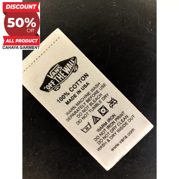 

VANS OFF THE WALL WASH TAG SUPER PREMIUM CO 1X DI KIRIM 600PCS