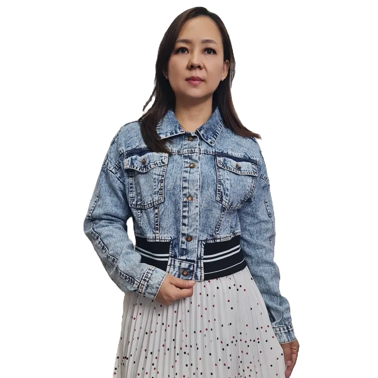 Minola Jaket Jeans Crop Spencer Wanita