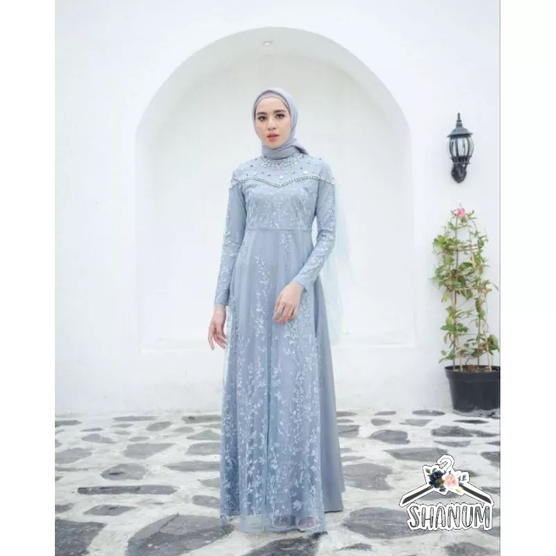 DRESS ALZENA IED SERIES/ GAMIS LEBARAN/GAMIS TULLE/ GAMIS BROKAT MEWAH/IED SERIS LEBARAN