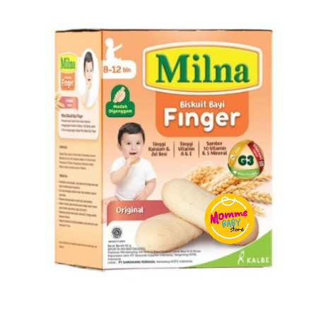 MILNA BISKUIT BAYI 6+ 130g / UNTUK 6 BULAN KEATAS BABY FINGER 8+