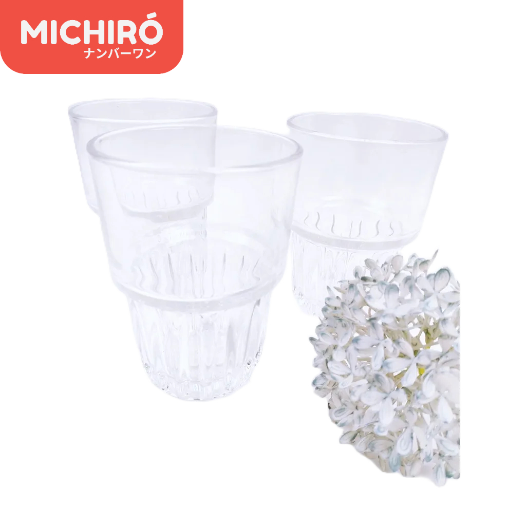Michiro Gelas Kaca Unik/Gelas Minum Besar Crystal Borosilicate Glass Cup 320ml