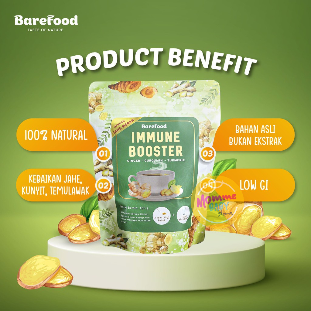 Barefood Imune Booster 150 gr Jahe Temulawak Gula Aren Herbal Sehat Barefood