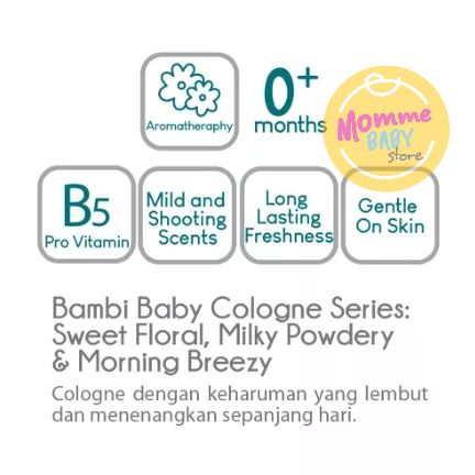 Bambi Baby Care Cologne / Compact Powder / Hair Lotion / Anti Mosquito / Face Cream / Diaper / Prickly Powder / Mild Lotion