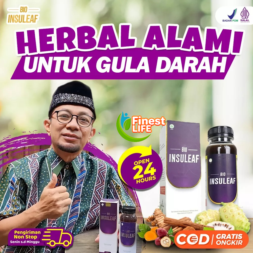 Bio Insuleaf - Atasi Kolesterol Cegah Kerusakan Hati Gagal Ginjal Diabetes Melitus Kurangi Kadar Glukosa Kerusakan Jantung Solusi Atasi Kencing Manis, Gula Darah Tinggi Hati Ekstak Mengkudu Brotowali  Mahkota Dewa Kunyit Obat Jamu insulif Insulin