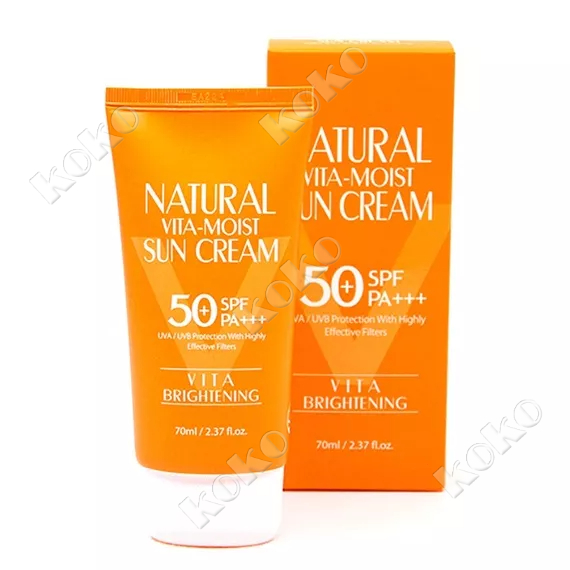 【Penjual Lokal】SUNSCREEN 3W CLINIC 3w Clinic Natural Vita-Moist Uv Sunblock Cream Face Sunscreen 70ml Spf50 + Pa +++