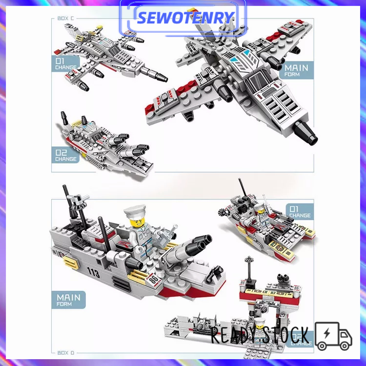 【COD】Mainan Blok 1000Pcs Kapal Penjelajah Brick Set Mainan Anak Laki Laki