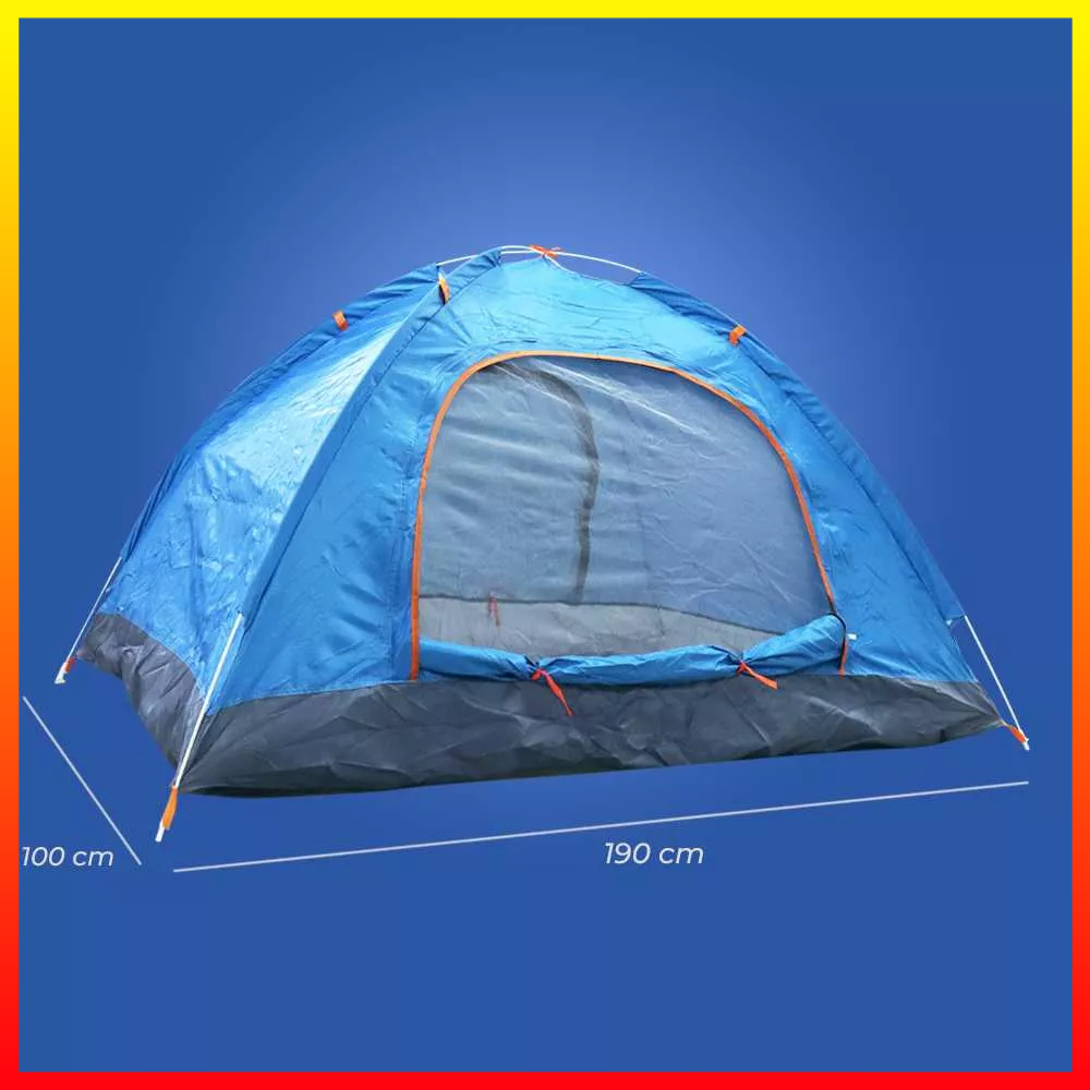 Tenda Lipat Hiking Camping Berkemah Mendaki Tiang Fiberglass Lapisan Tunggal untuk 2 Orang Kain Poliester 210T Tahan Air 1500-2000 mm SOKANO KH001 - 7CSE1KBL