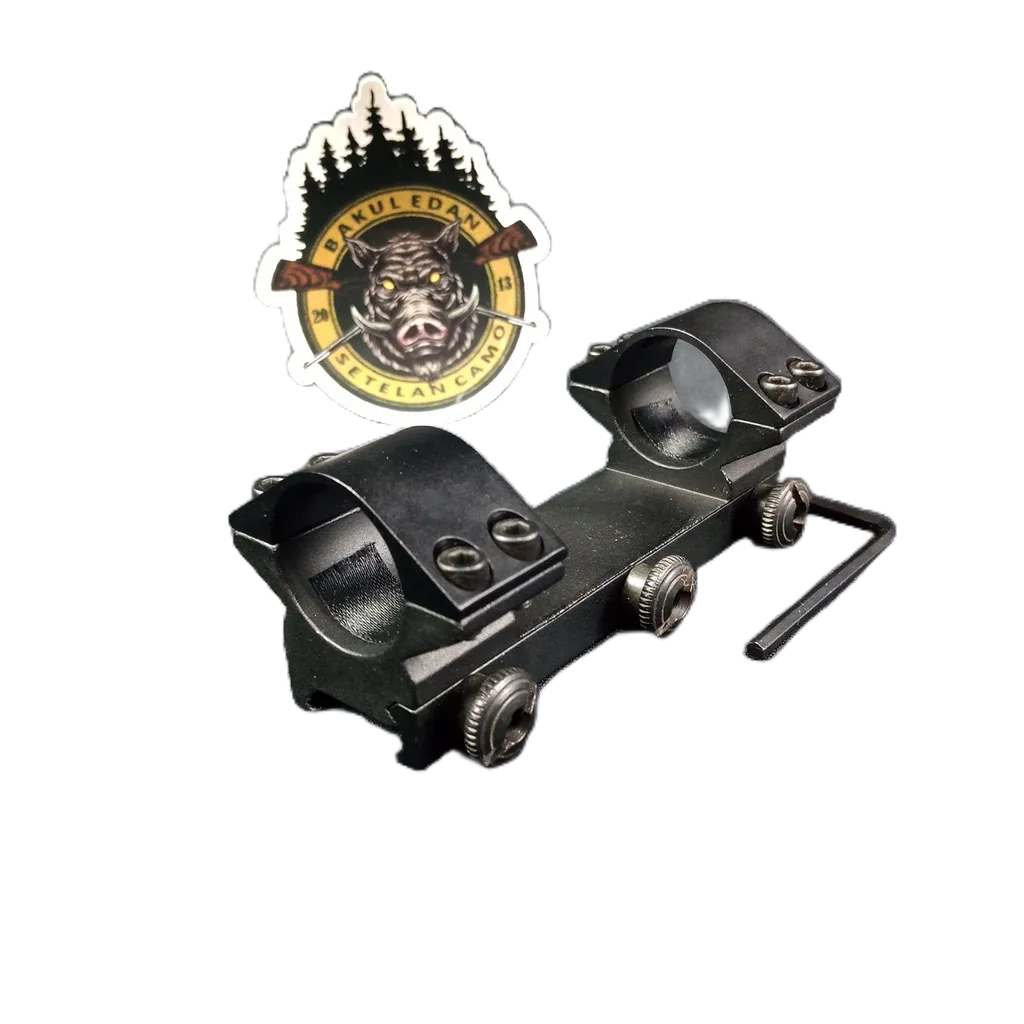 BAKUL EDAN MOUNTING TELESKOP ONE PIECE OD25 REL 22 PENDEK / MONTING TELE DOBEL BAUT