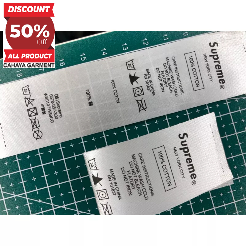

SUPREME TAG WASH PREMIUM CO 1X DI KIRIM 600PCS