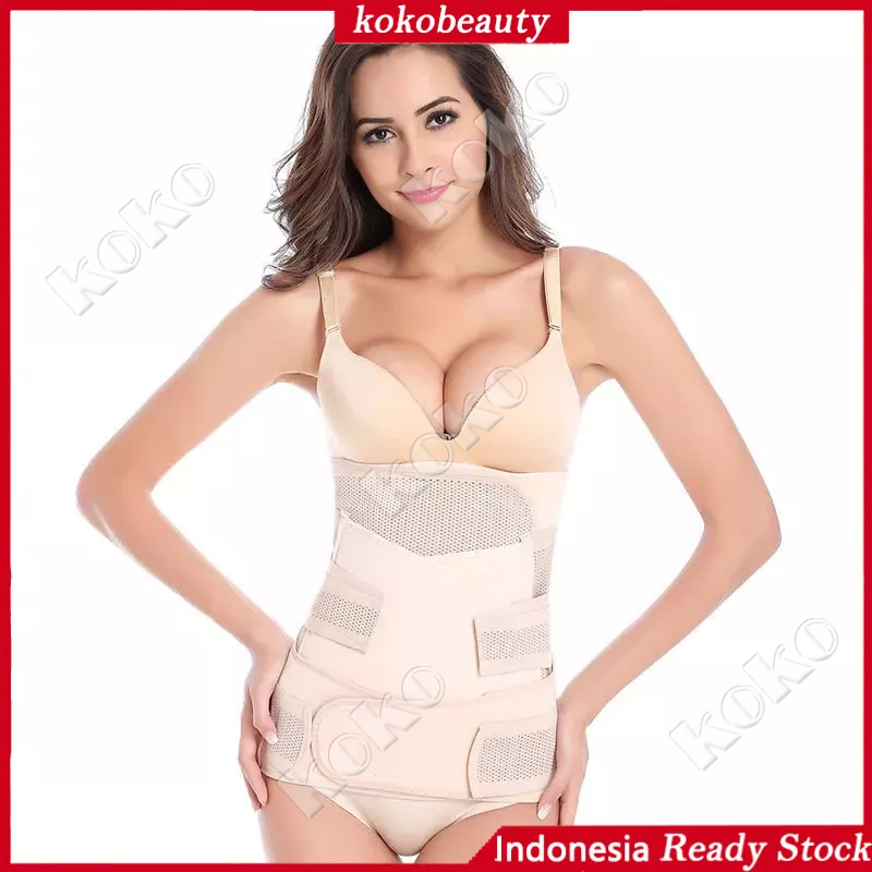 【Penjual Lokal】Scelta - Corset Perut Habis Melahirkan Postpartum Korset Peramping Perut Sce Setelan tiga -piece