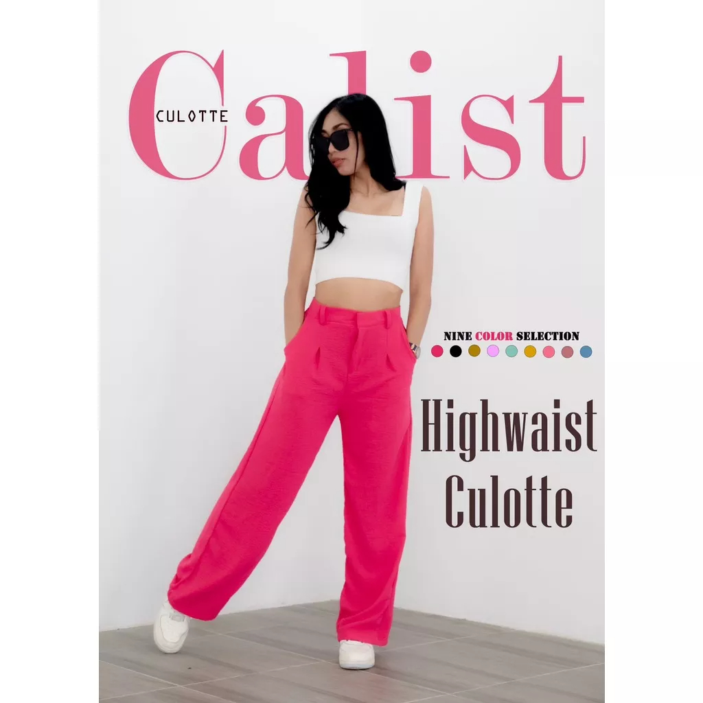 [ KULOT ] Zameela Celana kulot highwaist Zipper Loose Pants Kulot collection kulot wanita kekinian premium