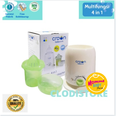 Crown Warmer Sterilizer Steril Pemanas Penghangat 4 In 1 Botol Susu Asi Makanan Bayi Crown CR 198 CR198