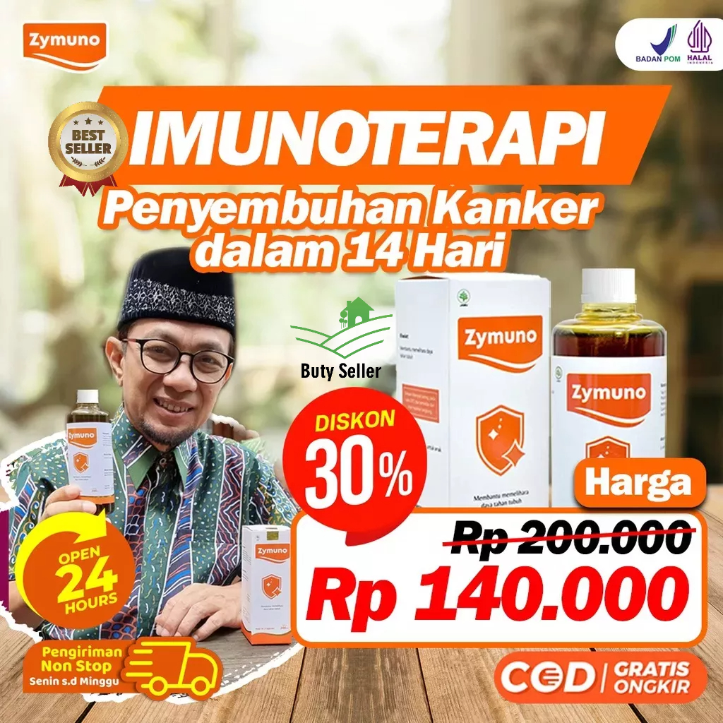 Zymuno – Vitamin Herbal Tingkatkan Daya Tahan Tubuh Imunoterapi Kanker Jaga Kesehatan Tubuh Bantu Percepat Penyembuhan Penyakit Cegah Flu Demam dan Batuk Masalah Pencernaan 200ml