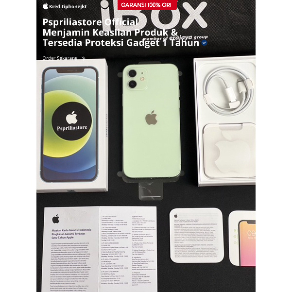 Terlaris IPhone 12 ibox - 64GB - Like New - Garansi Resmi - JAMINAN ORI