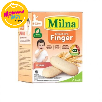 Milna Fingers Biskuit Bayi Finger 52 gr / Milna Biskuit Bayi 8+ Biskuit Bayi Crakers Yummy Bites Biskuit Baby Babi Mpasi