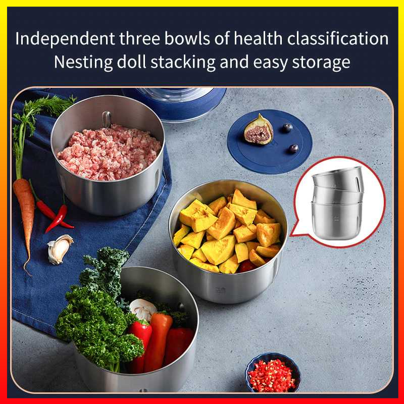 Mini Food Chopper Pengolah Makanan Listrik Portable Blender Buah Mixer Daging Mini Pengaduk Bawang Putih Deerma Pro - Z7HX0UBL