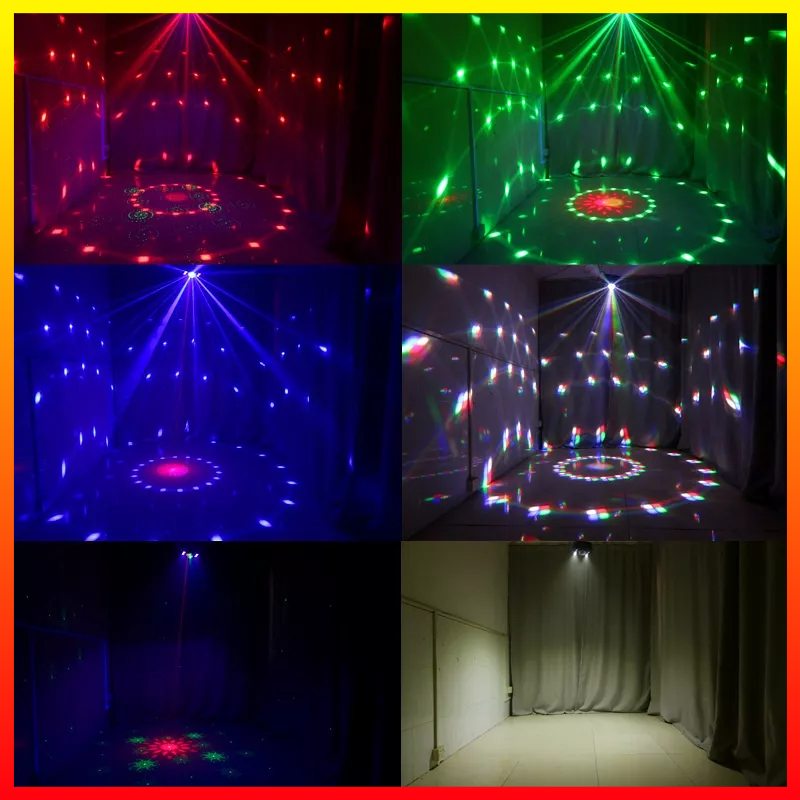 Lampu Sorot Proyektor Laser LED Cerdas 4in1 Kontrol Suara Pencahayaan Panggung Bar Disco DJ DMX Party Lights 50 W Flash Light Alien - 7CLL2NBK