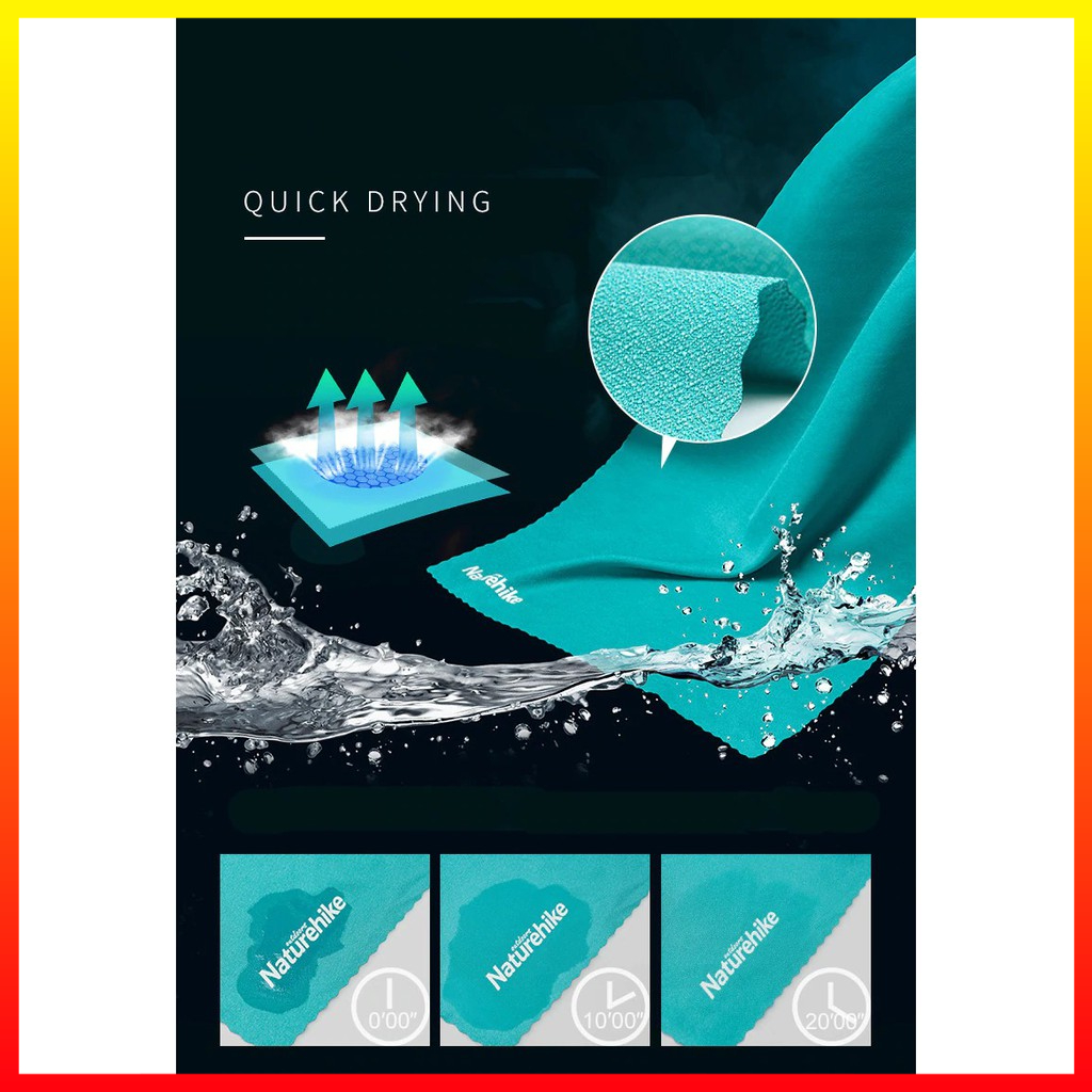 Handuk Microfiber Super Penyerap Cepat Kering Keringat Perjalanan Kebugaran Gym Olahraga Pantai NatureHike - QSTP0ALG