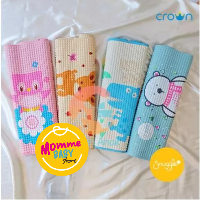 Crown Perlak karet motif perlak snuggle printed rubber cot sheet CR3938 CR3838 Polos Motif