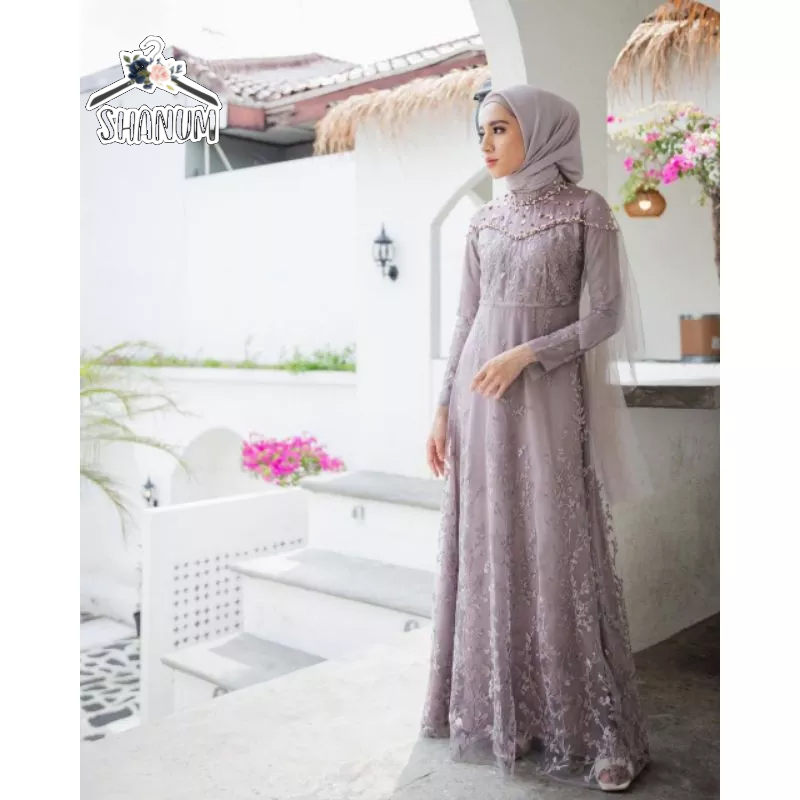 DRESS ALZENA IED SERIES/ GAMIS LEBARAN/GAMIS TULLE/ GAMIS BROKAT MEWAH/IED SERIS LEBARAN